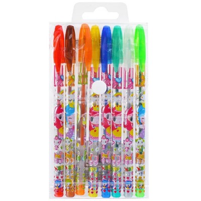 Набор гелевых ручек 8цветов, в ПВХ, девочки