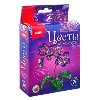 Цветы из пайеток 