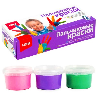 Пальчиковые краски 3 цв. по 70 мл.