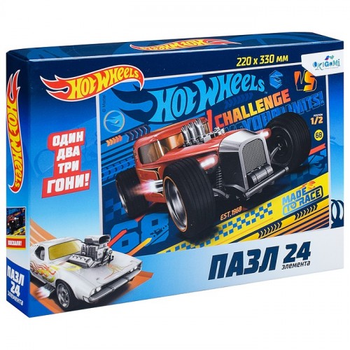Пазл 24 Hot Wheels. Испытание скорости.