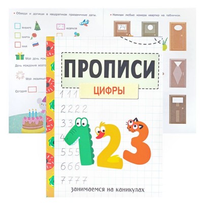Занимаемся на каникулах. Прописи. Цифры