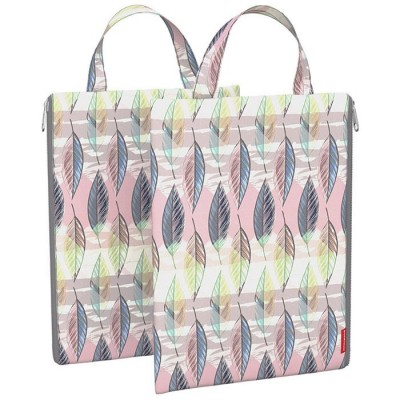 Папка текстильная на молнии, вертикальная с ручкой Flora, A4