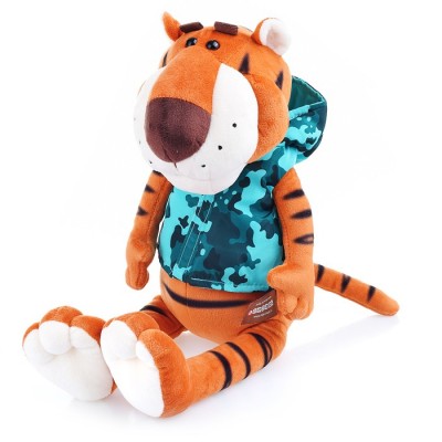 Тигр Федя в Жилетке Милитари, 20 см