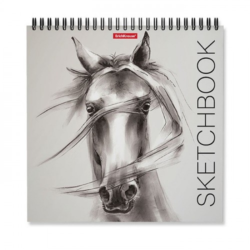 Альбом для эскизов 40 л. на спирали Wild Horse, 220х220 мм,