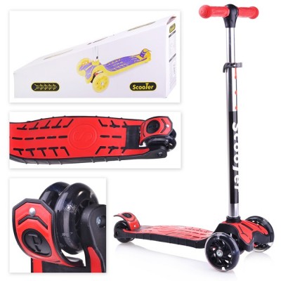 Самокат 3-х кол., красный, в коробке