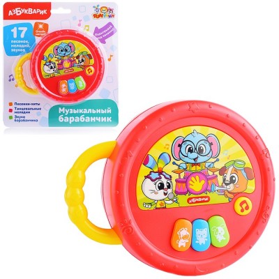 Музыкальный барабанчик Красный