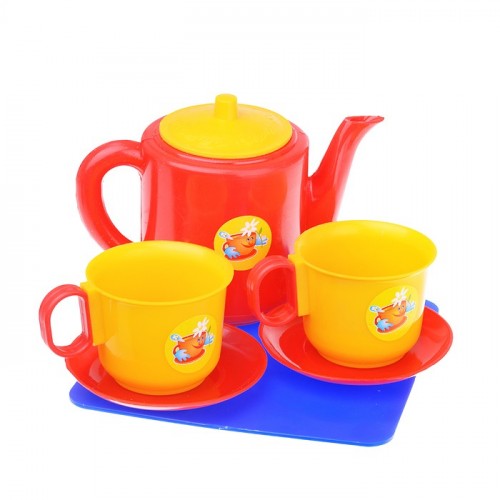 Посуда д/кукол Набор чашек с чайником