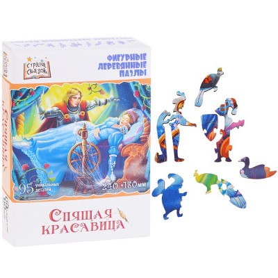 Фигурный деревянный пазл Страна сказок 