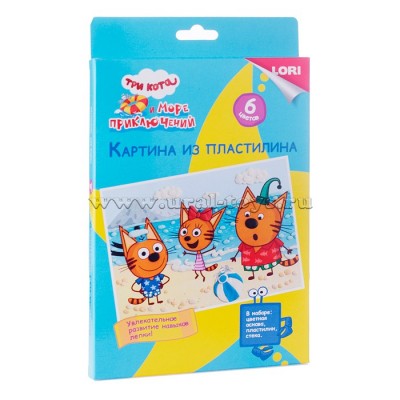 Картина из пластилина Три кота 