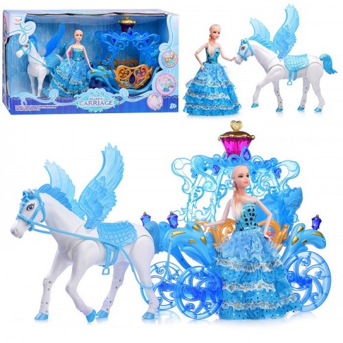 Карета с лошадью и куклой, в коробке