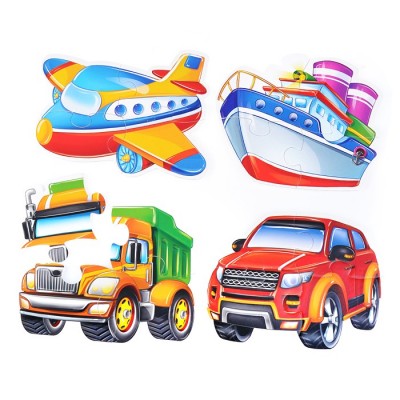Пазлы мягкие для малышей Транспорт (изолон)
