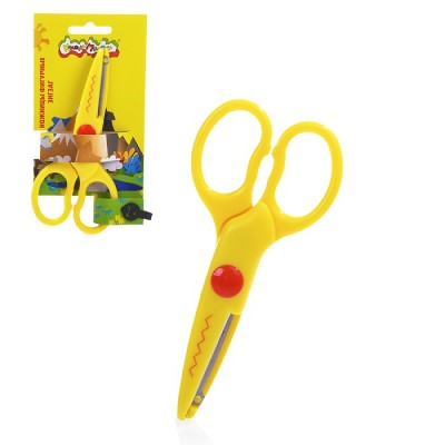 Ножницы детские Каляка-Маляка д/творчества 13,50 см ЗИГ-ЗАГ, европодвес, 3+