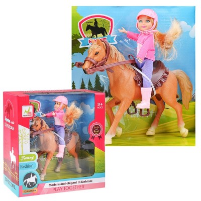 Кукла 318B с лошадкой, в коробке