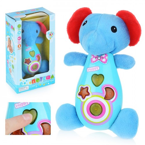 Музыкальная игрушка Слонёнок (Потеша), свет/звук, в коробке